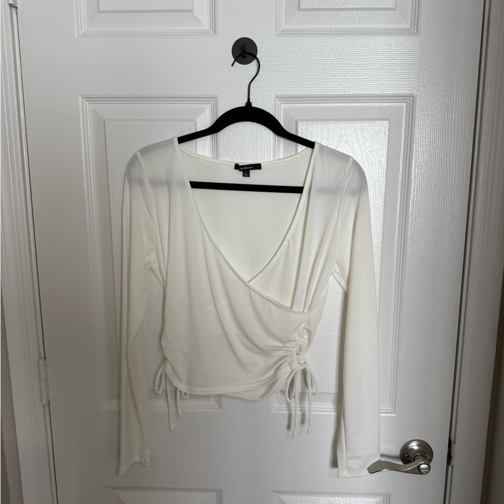Ambiance Cream Wrap Blouse